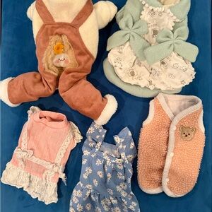 Cozy Dog Apparel Set - Pink, Blue, Cream
